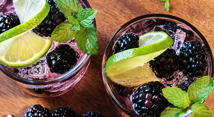 Skinny Malibu Blackberry Coconut Mojito